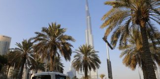 Driverless car in Downtown Dubai