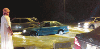 Torrential rains lashed several places of the UAE