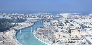Dubai Canal before it was filled with water
