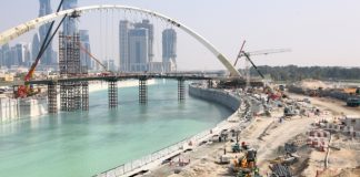 Water released in Dubai Water Canal extension