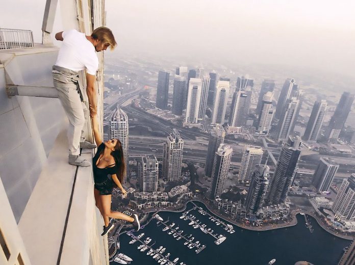 Russian model condemned for 'life-threatening' stunt in Dubai