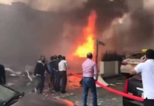 Video: Cars burn on Shaikh Zayed Road after crane falls