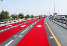 RTA experiments coloring asphalt in Red to alert motorists to lower speed