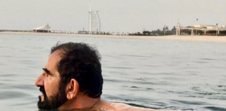 Sheikh Mohammed takes a dip at Dubai beach as mercury soars