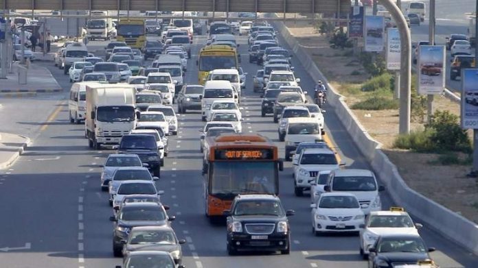 UAE Traffic: Heavy congestion on roads in and out of Dubai