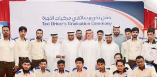 Graduating 66 taxi drivers in coop with Emirates Driving Institute