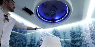 Dubai’s The World islands: inside the first ‘country’ set to open at The Heart of Europe Snow 365 days a year in Dubai inside the snow room at the Sweden Beach Palace. Chris Whiteoak / The National