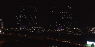 Video: 300 drones draw pictures of UAE leaders; set world record Video: 300 drones draw pictures of UAE leaders; set world record