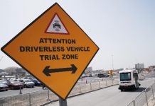 Starting trial run of autonomous vehicle at Expo 2020 site Starting trial run of autonomous vehicle at Expo 2020 site