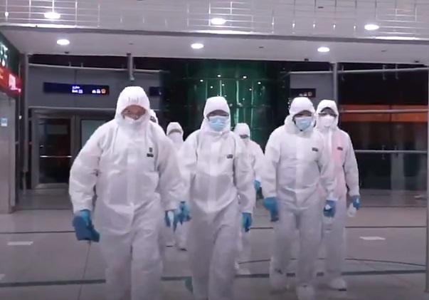 Clips show city's transport system being sterilised, including taxis, Dubai Metro, Dubai Tram and Dubai buses.