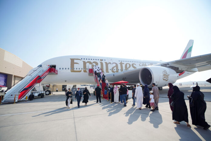 The airline showcased its iconic flagship aircraft for trade and industry visitors, aviation aficionados, and the wider public for an up-close glimpse into the largest passenger aircraft in the world.