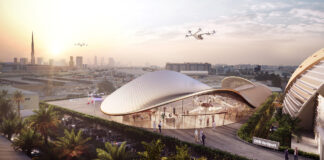 HamdanMohammed inaugurates the construction of Dubai’s first aerial taxi vertiport.